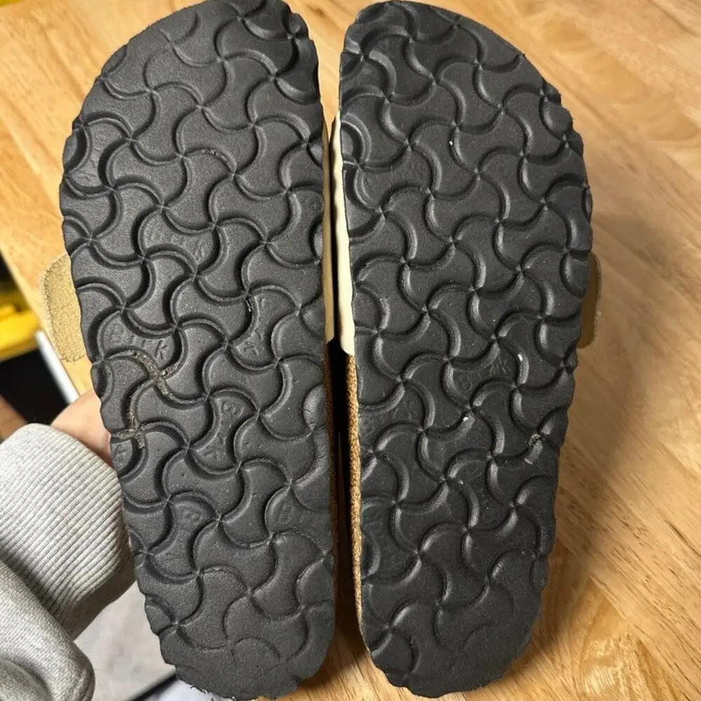 Birkenstock Womens Madrid Big Buckle Nubuck Leather Slide On Sandal EU 37 US 6 - Picture 5 of 7